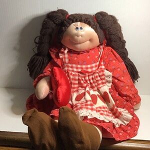 Anne Klocko Vintage 1984 clothe doll Dakin Sqeeky Cheeks Country Hearts